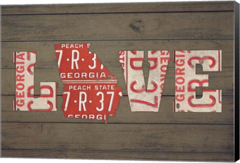 Framed GA State Love Print