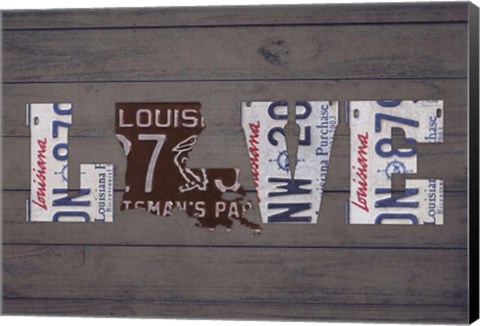 Framed LA State Love Print