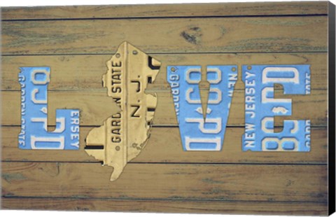 Framed NJ State Love Print