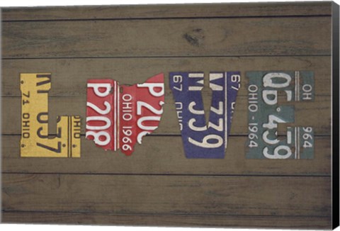 Framed OH State Love Print