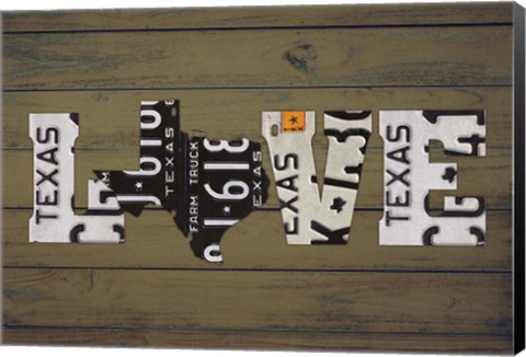 Framed TX State Love Print