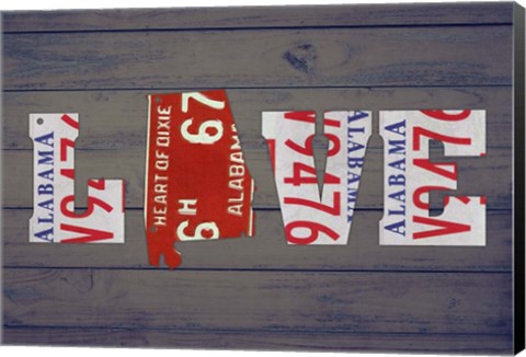 Framed AL State Love Print