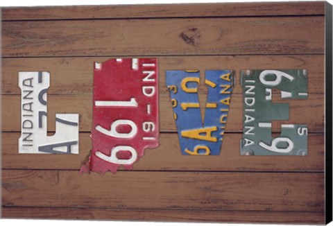 Framed IN State Love Print