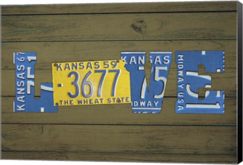 Framed KS State Love Print