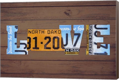 Framed ND State Love Print