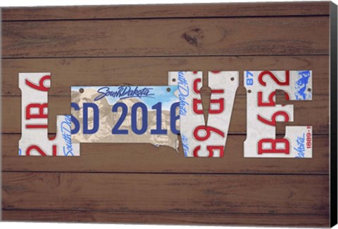 Framed SD State Love Print