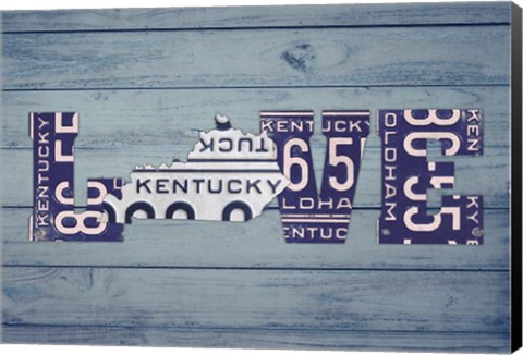 Framed KY State Love Print