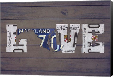 Framed MD State Love Print