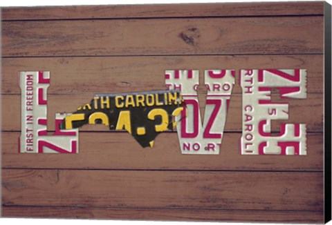 Framed NC State Love Print