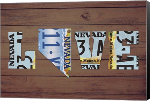 Framed NV State Love Print