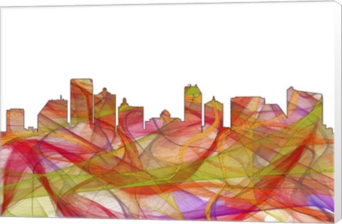 Framed Atlantic City NJ -Summer Swirl Print