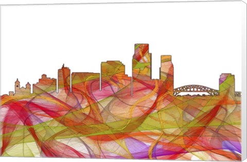 Framed Corpus Christi Texas - Summer Swirl Print