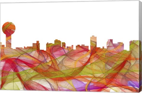 Framed Knoxville Tennessee Skyline.-Summer Swirl jpg Print