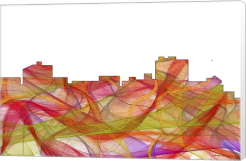 Framed Maryville Tennessee Skyline - Summer Swirl Print