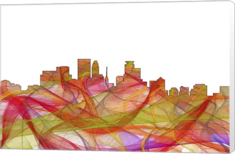 Framed Minneapolis Minnesota -Summer Swirl Print