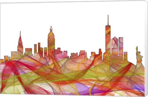 Framed New York NY. - Summer Swirljpg Print