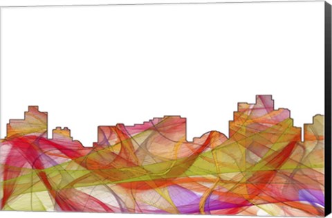 Framed Reno Nevada Skyline - Summer Swirl Print