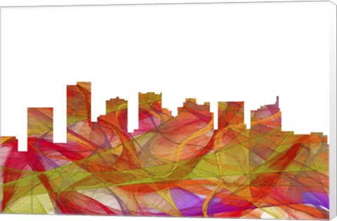Framed Scottsdale Arizona Skyline. - Summer Swirljpg Print