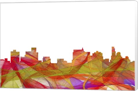 Framed Springfield Illinois Skyline. - Summer Swirljpg Print