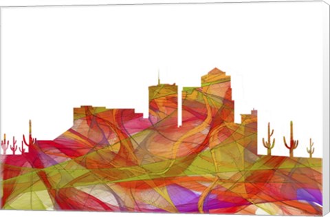 Framed Tucson Arizona - Summer Swirl Print