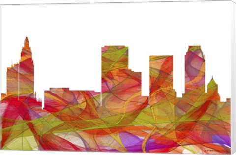 Framed Tulsa Oklahoma - Summer Swirl Print