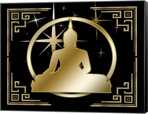 Framed Art Deco Buddha 3 Print