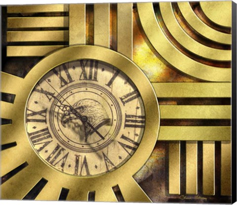 Framed Art Deco Clock Print