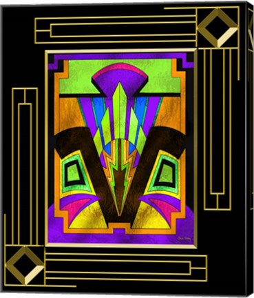 Framed Art Deco Design 5B Print