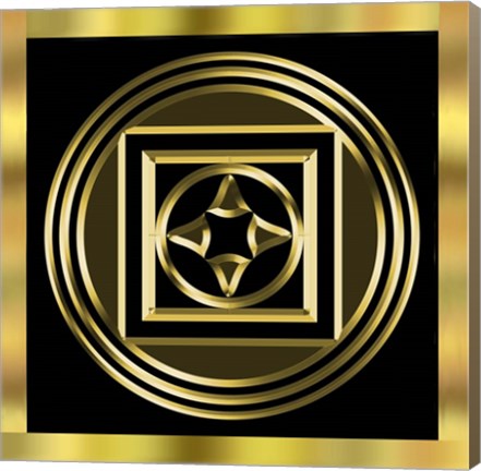 Framed Black And Gold 8 Print