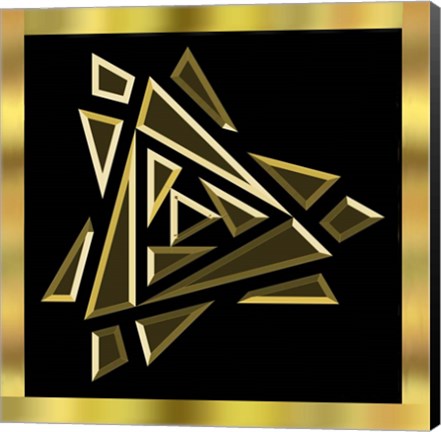 Framed Black And Gold 9 Print
