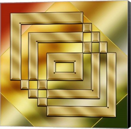 Framed Brass Design 4 Print