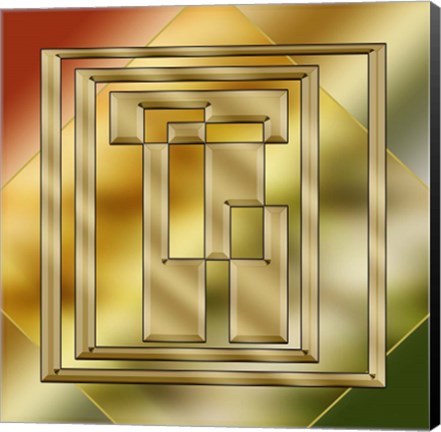 Framed Brass Design 8 Print