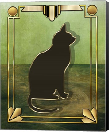 Framed Deco Cat 1 Print