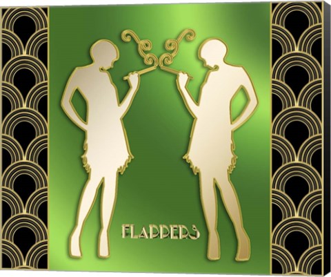 Framed Art Deco Flappers Print