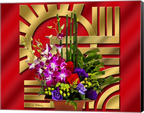 Framed Floral Arrangement Print