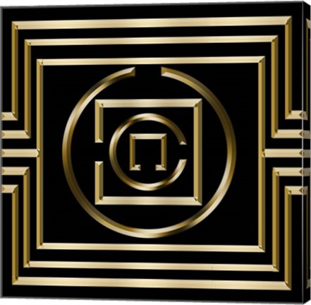 Framed Gold Deco 1 Print