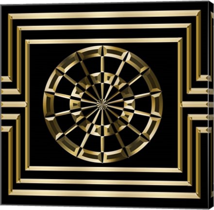 Framed Gold Deco 8 Print
