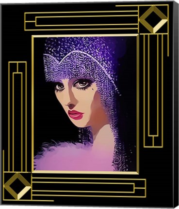 Framed Woman In Purple Hat Frame 3 Print
