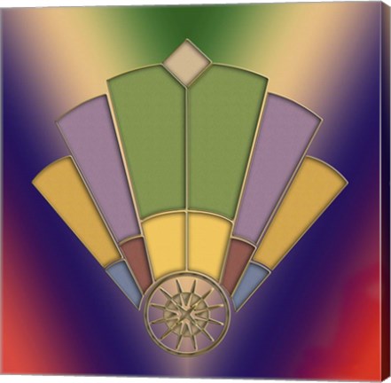 Framed Art Deco Fan 2 Print