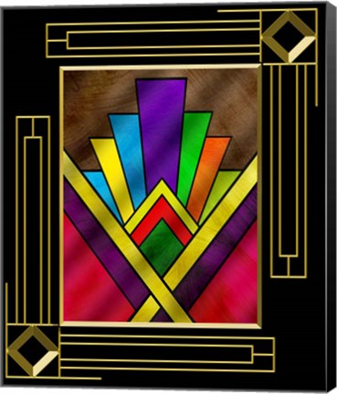 Framed Art Deco Design 7B Print