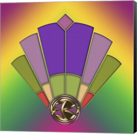 Framed Fan 3 Background 1 Print
