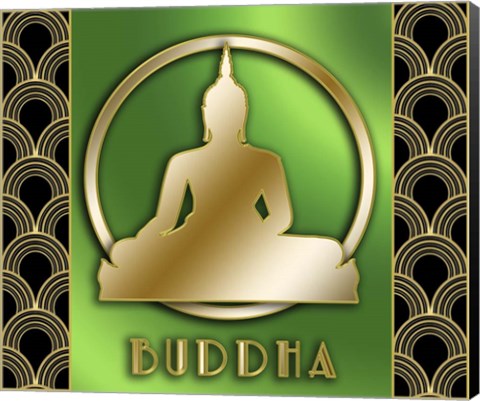 Framed Buddha And Circle 2 Print