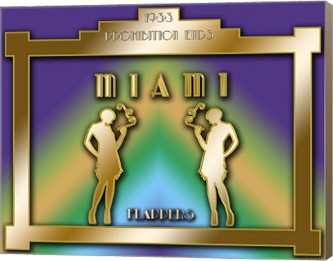 Framed Miami Prohibition Print