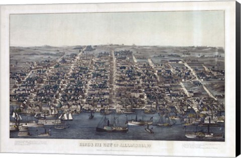 Framed Alexandria Va Forts Built To Defend Washington - Civil War 1863 Print