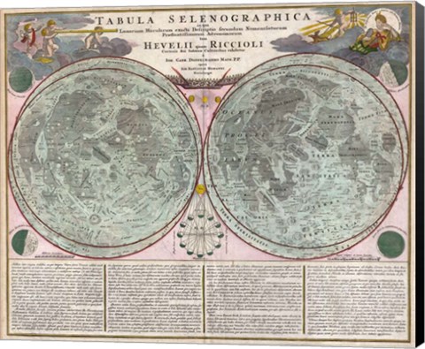 Framed Map Of The Moon-Geographicus-Tabula Selenographica Moon Doppelmayr 1707 Print
