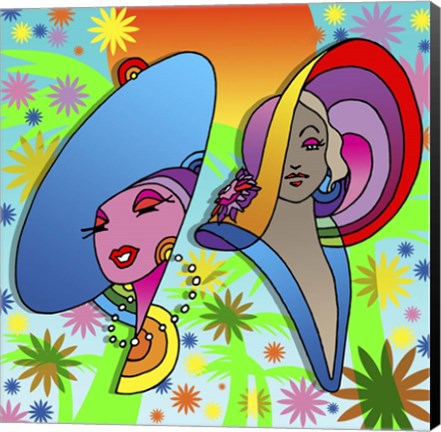 Framed 2 Ladies Print