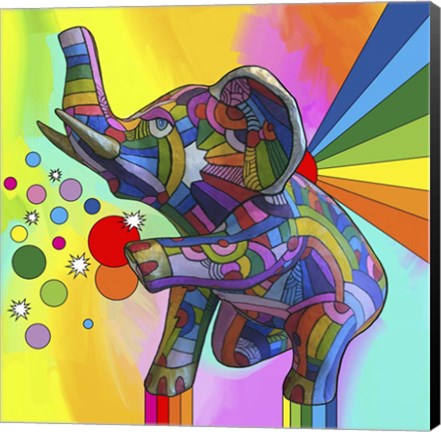 Framed Elephant Sculpture Print
