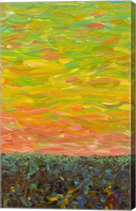 Framed Flatland Sunset looking East Print