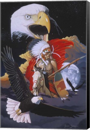 Framed Eagle Warrior Print