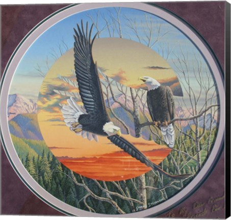 Framed Eagles Print